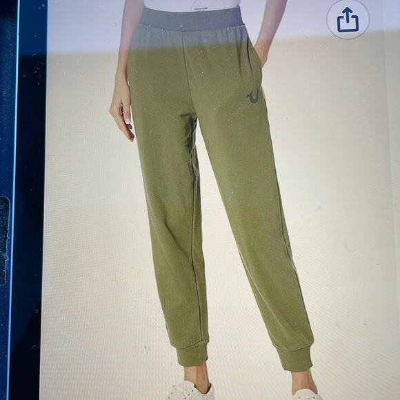 True Religion Pants - True Religion High Rise Jogger Color Olivine Small NWT $99